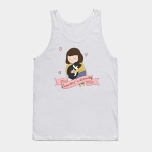 Girl And Cat Tank Top